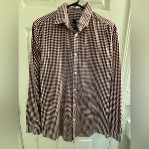 Men’s Casual Shirt - Red & White (M)